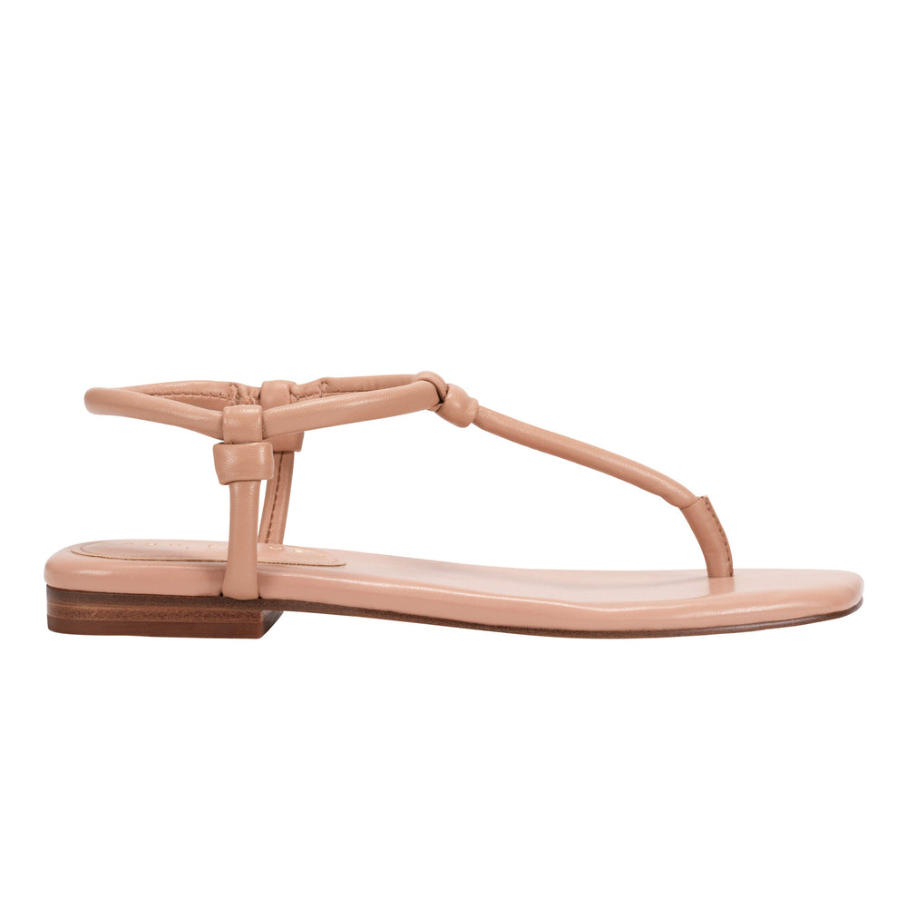 Marc Fisher Maycee Thong Flat Sandal | Natural Leather