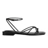 Marc Fisher Mayte Strappy Flat Sandal | Black Leather
