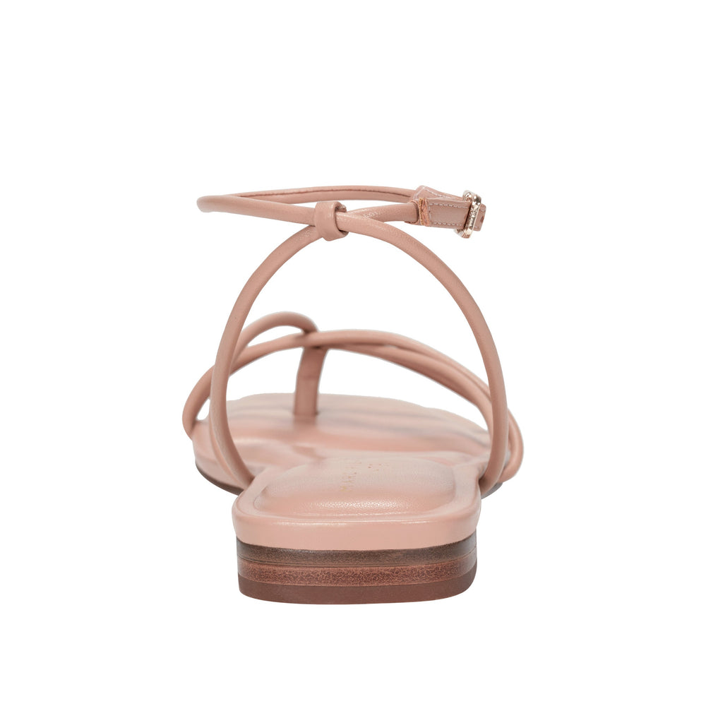 Marc Fisher Mayte Strappy Flat Sandal | Natural Leather