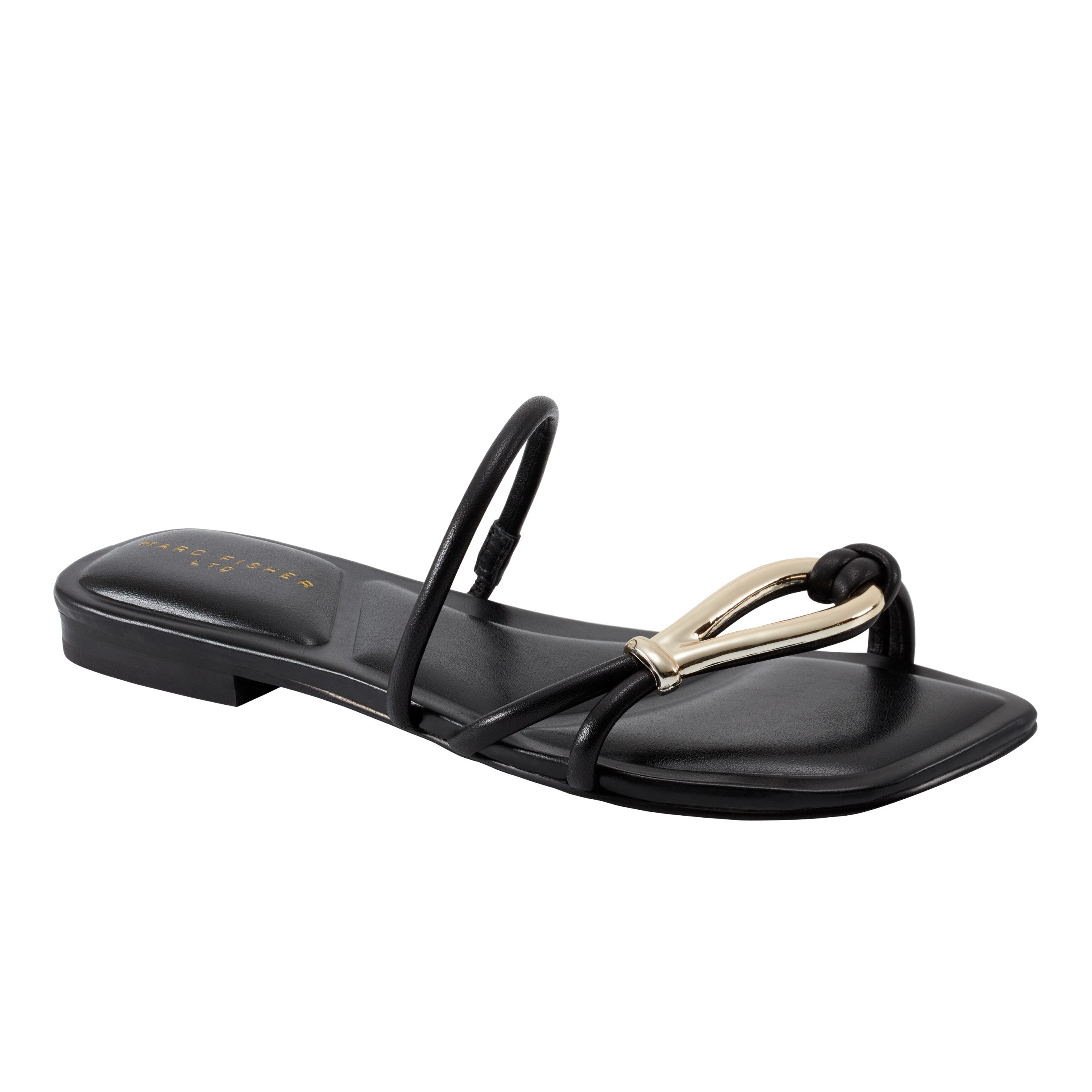 Marc Fisher Mazza Flat Slide Sandal | Black