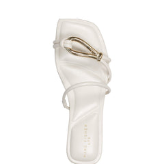 Marc Fisher Mazza Flat Slide Sandal | Chic Cream