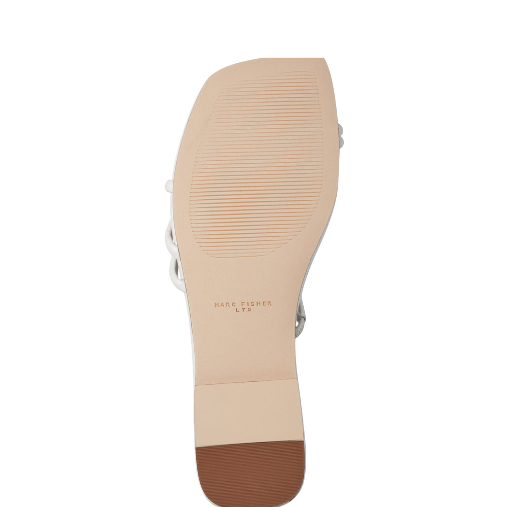 Marc Fisher Mazza Flat Slide Sandal | Chic Cream