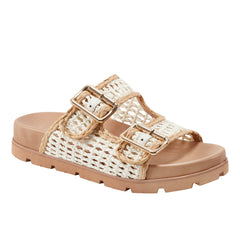Marc Fisher Mylan Footbed Sandal | Chic Cream
