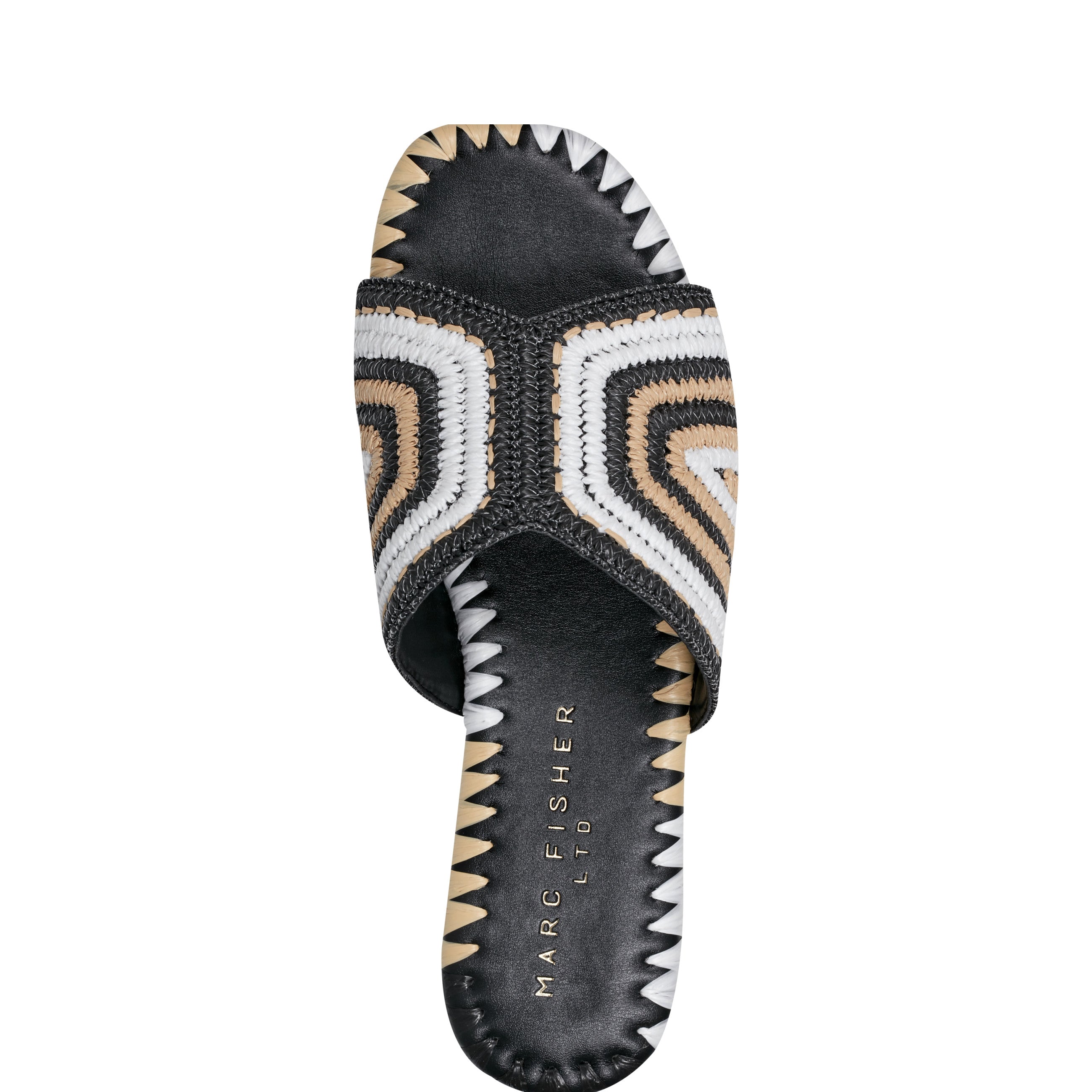 Marc Fisher Nottie Flat Slide Sandal | Black Multi