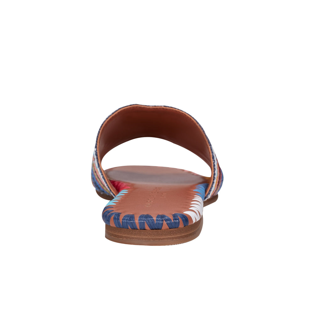 Marc Fisher Nottie Flat Slide Sandal | Blue Multi