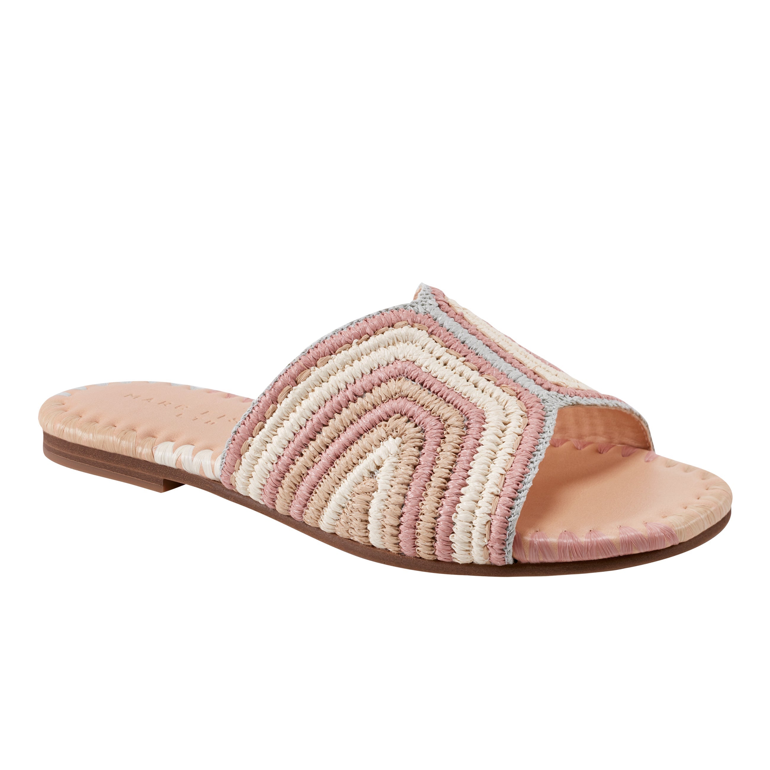 Marc Fisher Nottie Flat Slide Sandal | Pink Multi