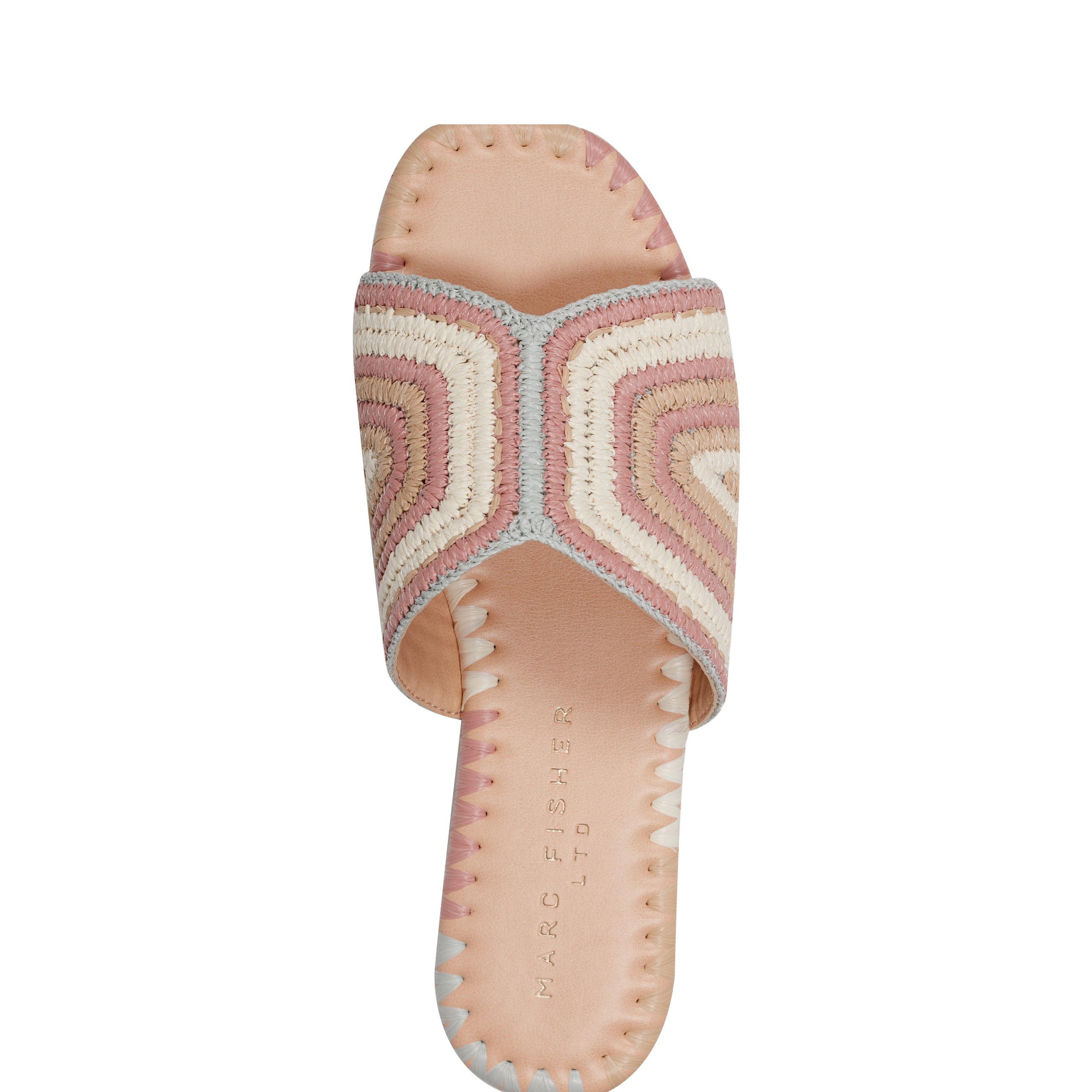 Marc Fisher Nottie Flat Slide Sandal | Pink Multi
