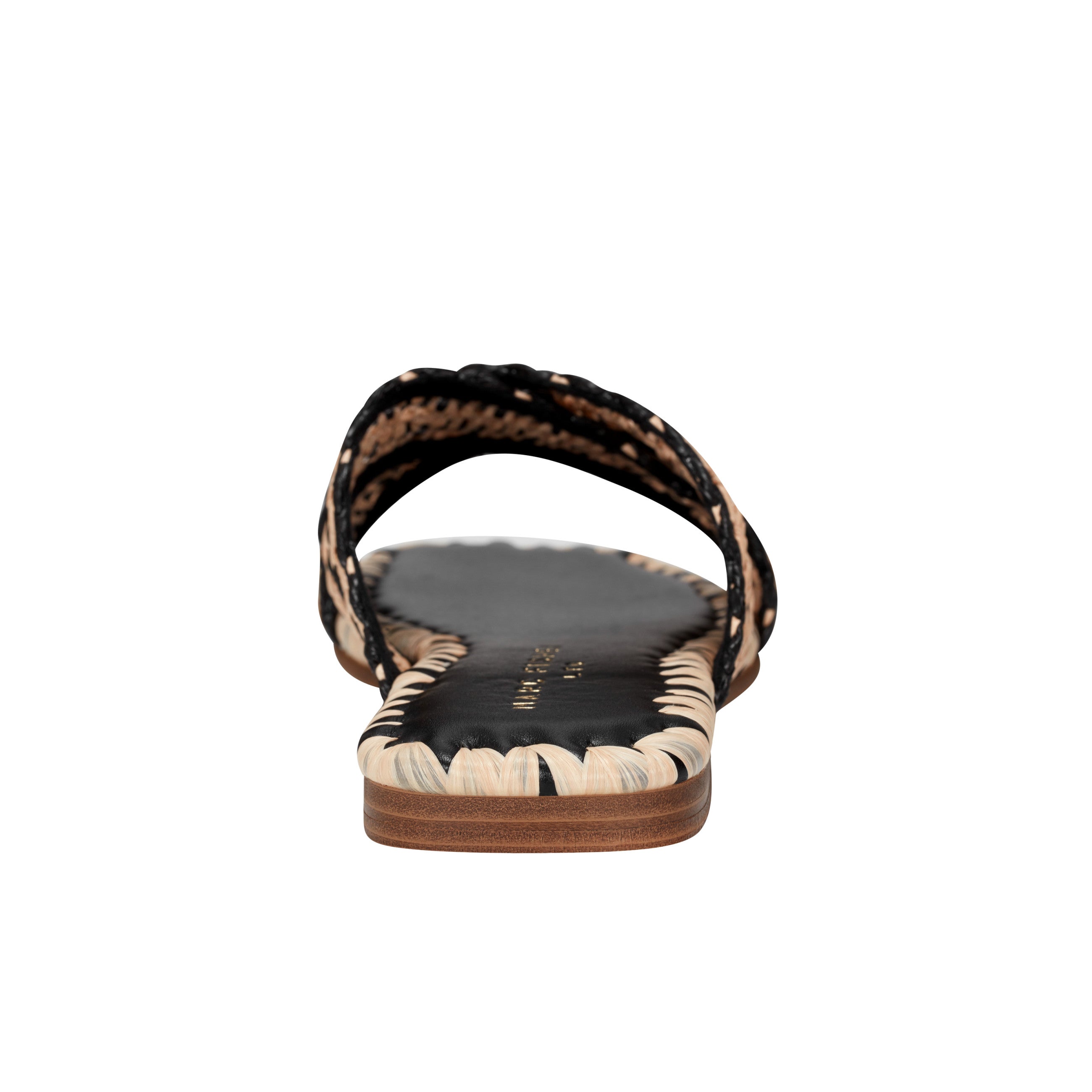 Marc Fisher Nylie Flat Sandal | Natural/Black