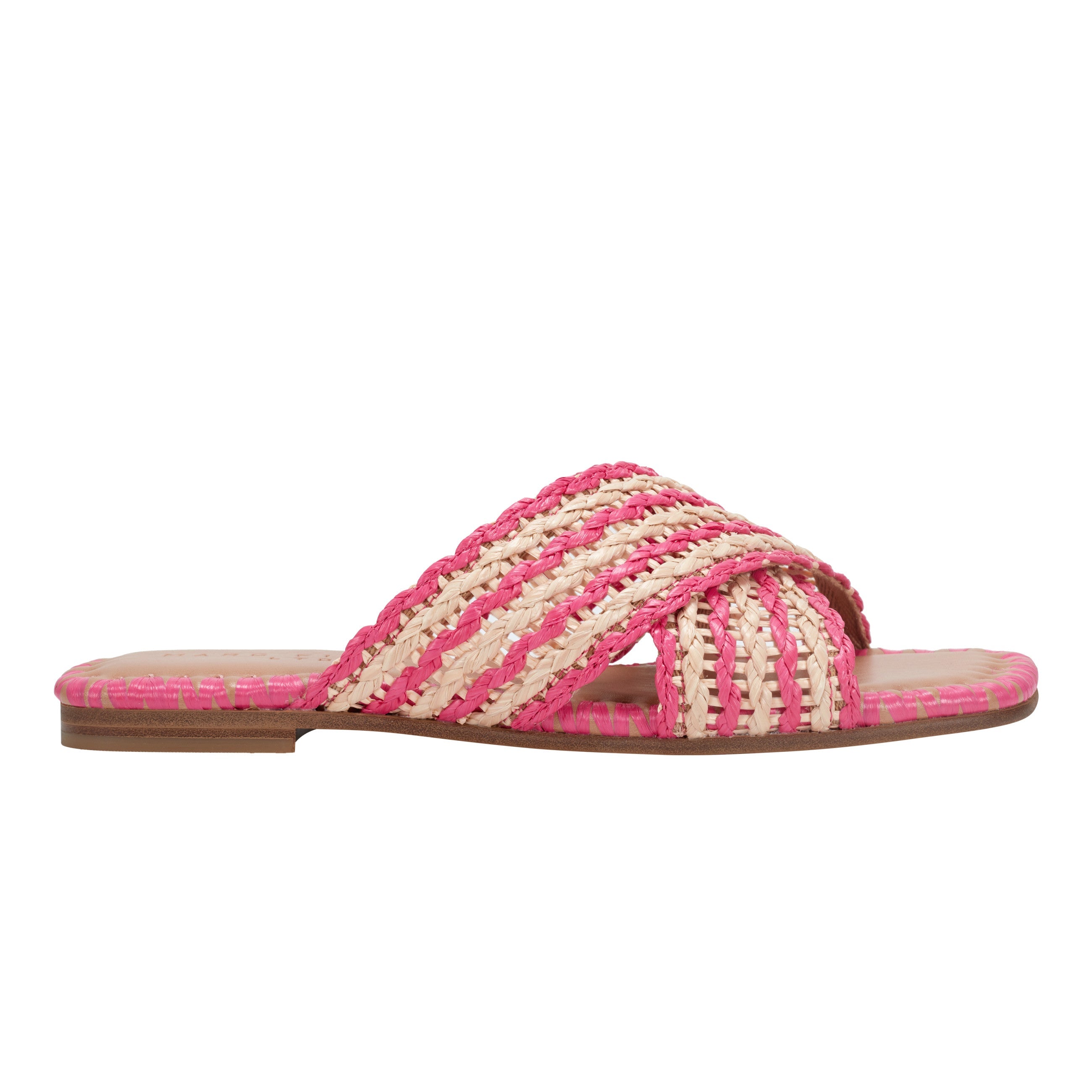 Marc Fisher Nylie Flat Sandal | Natural/Pink