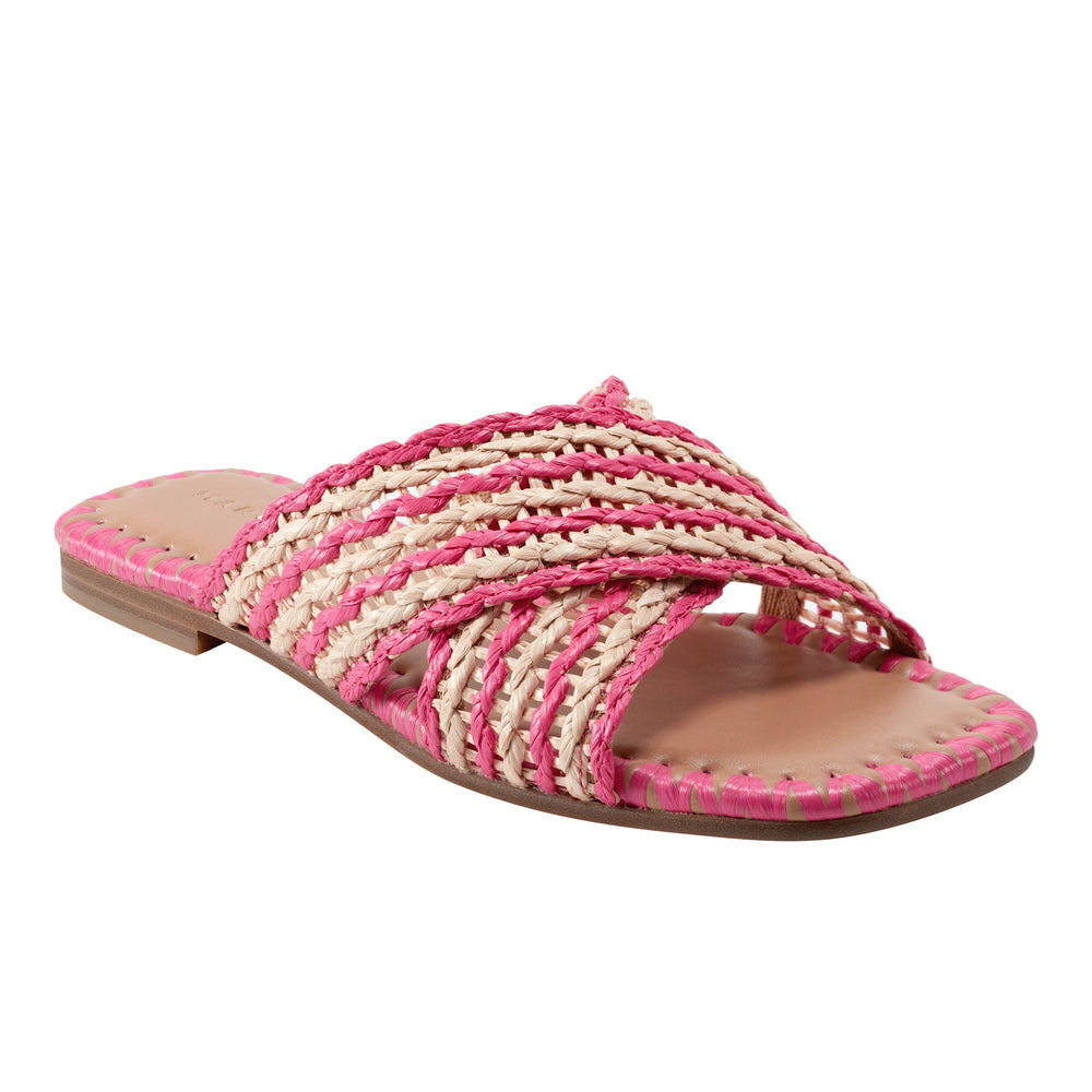 Marc Fisher Nylie Flat Sandal | Natural/Pink