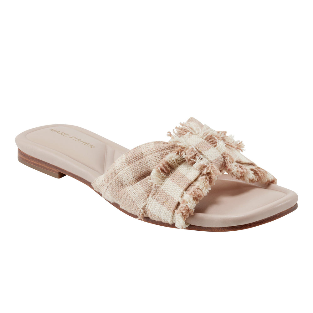 Marc Fisher Orbit Flat Sandal | Natural Stripe