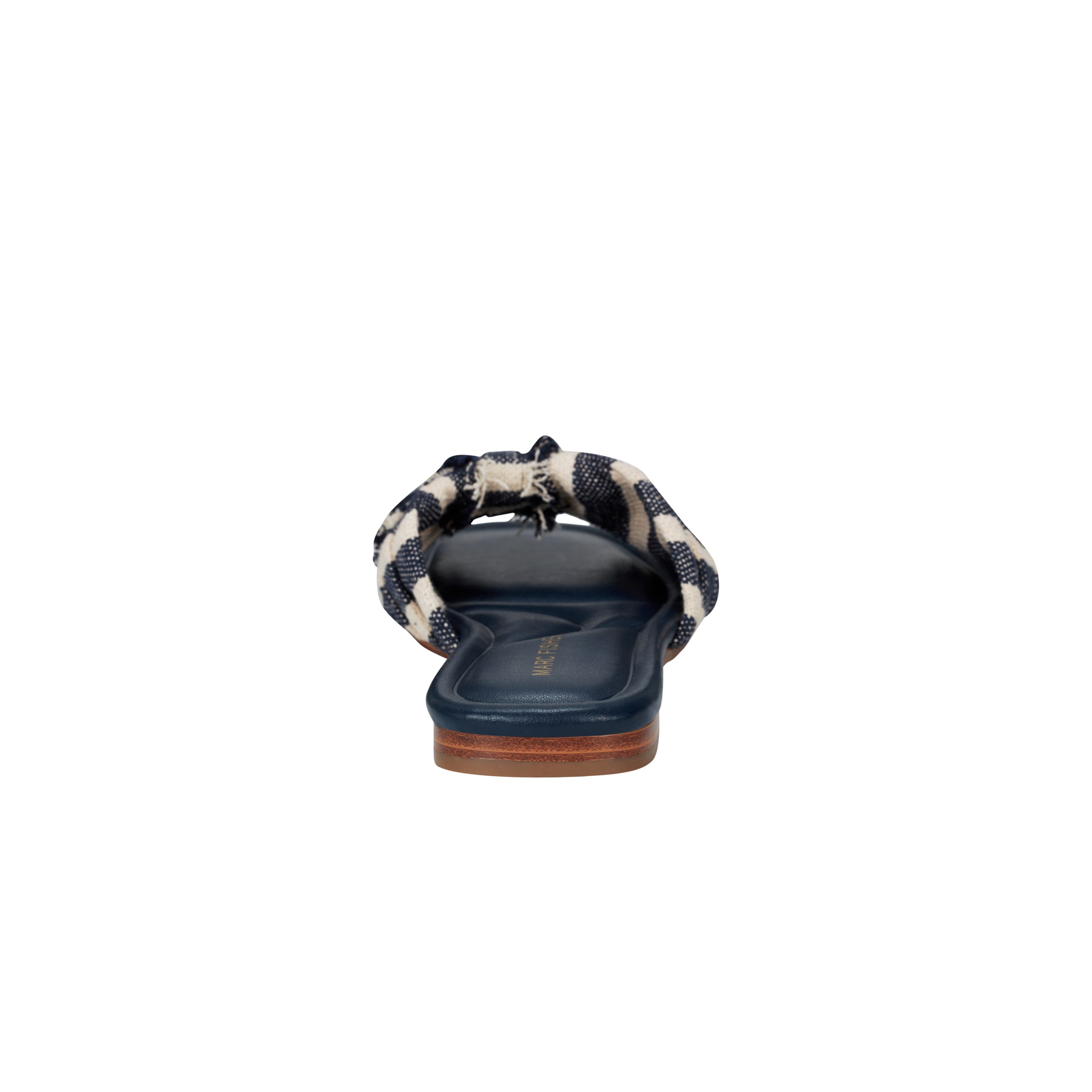 Marc Fisher Orbit Flat Sandal | Navy Stripe