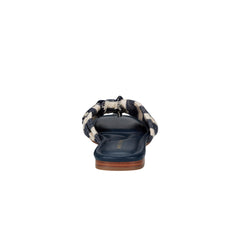 Marc Fisher Orbit Flat Sandal | Navy Stripe