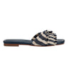 Marc Fisher Orbit Flat Sandal | Navy Stripe