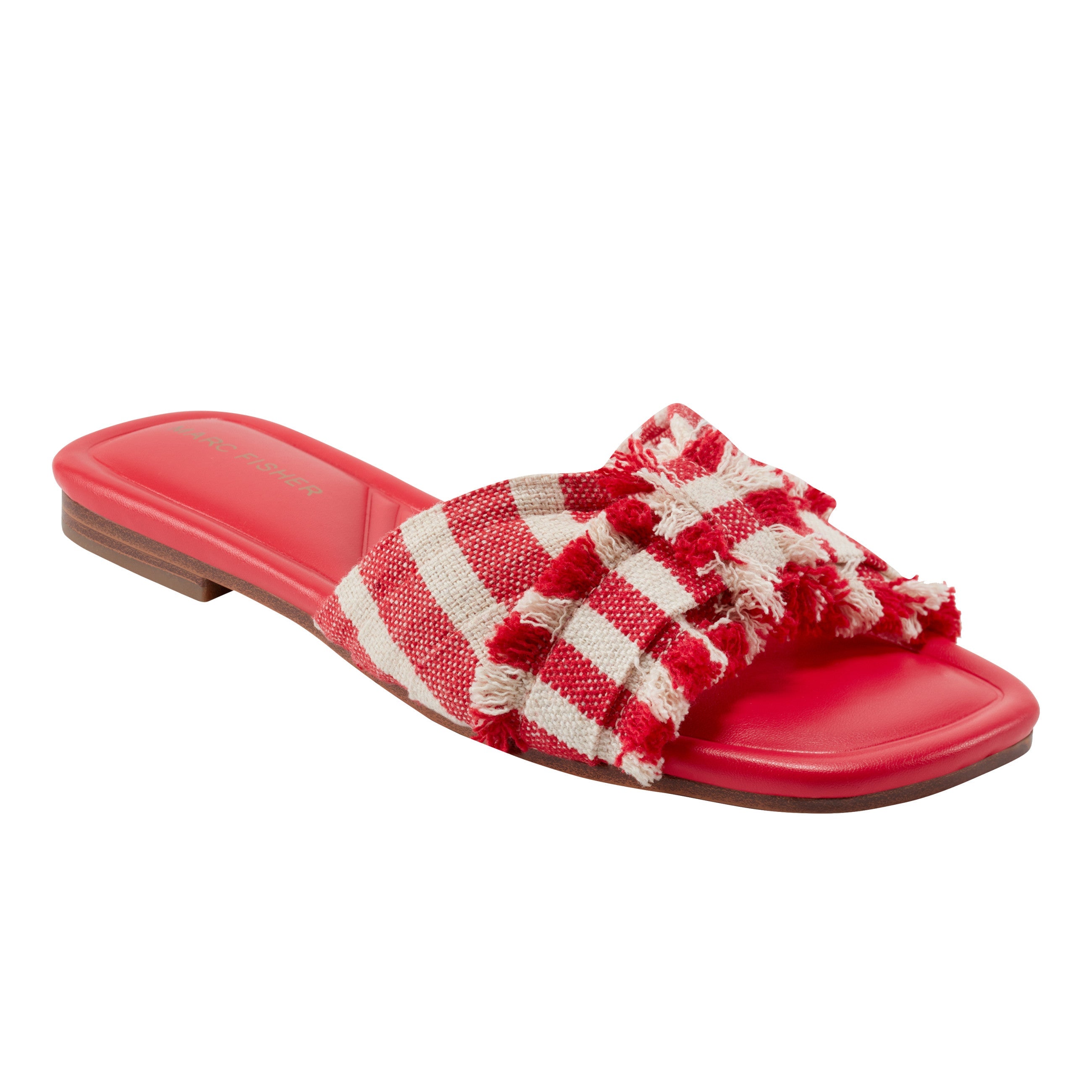 Marc Fisher Orbit Flat Sandal | Red Stripe