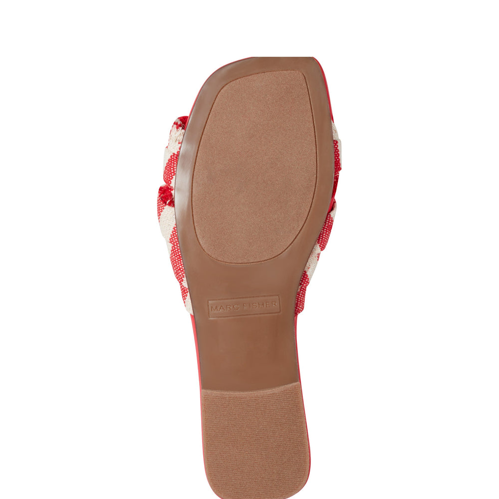 Marc Fisher Orbit Flat Sandal | Red Stripe