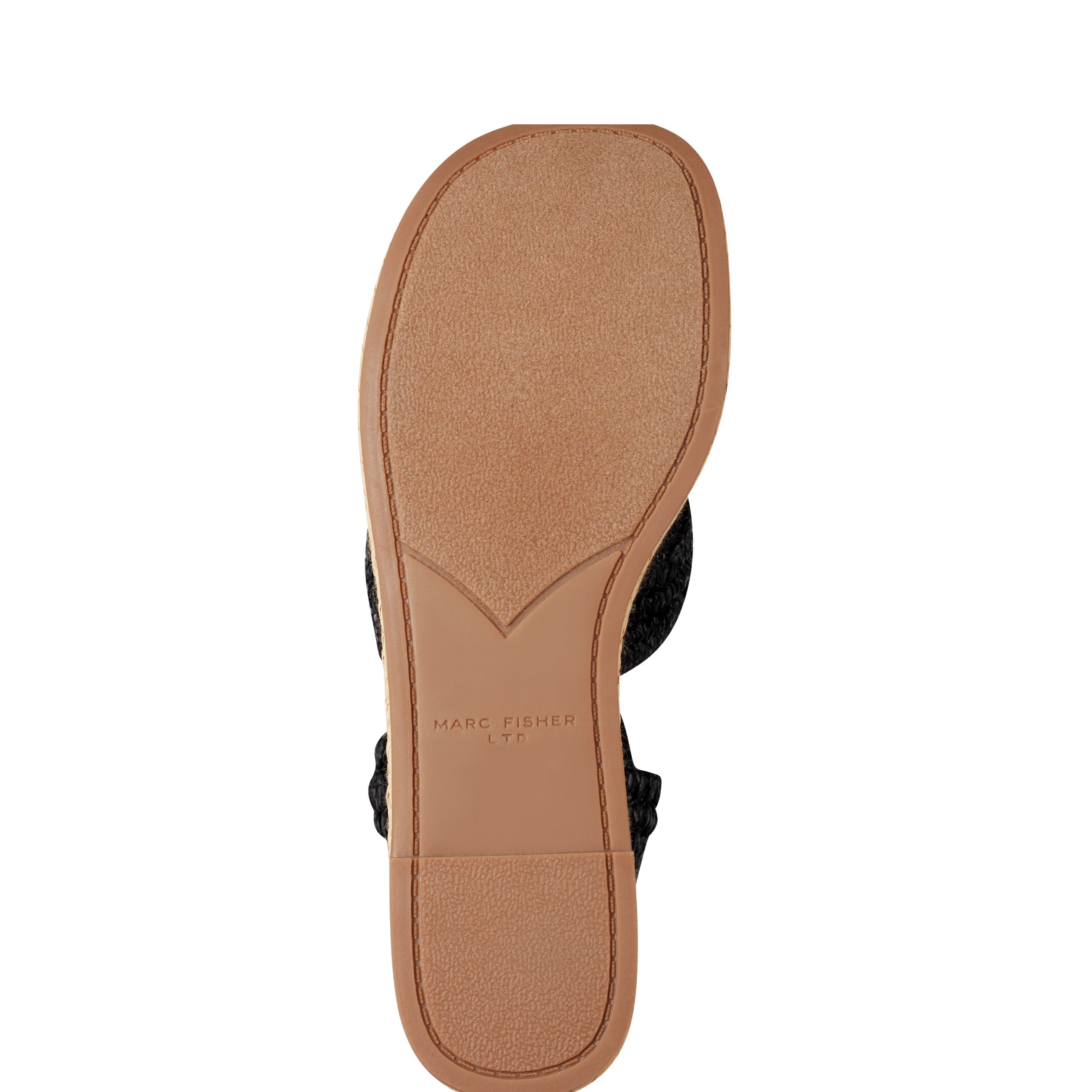 Marc Fisher Payley Platform Wedge Sandal | Black Raffia