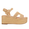 Marc Fisher Payley Platform Wedge Sandal | Natural Raffia