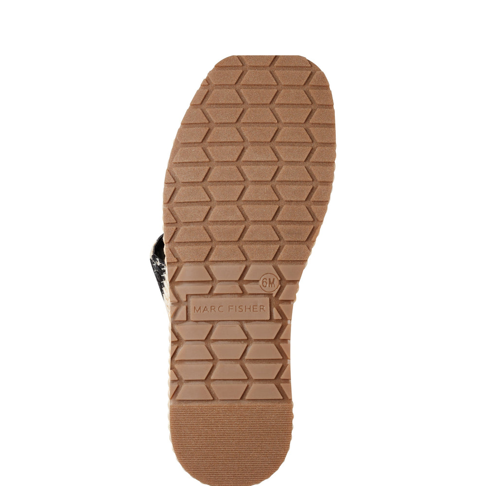 Marc Fisher Pelma Flatform Sandal | Black Stripe