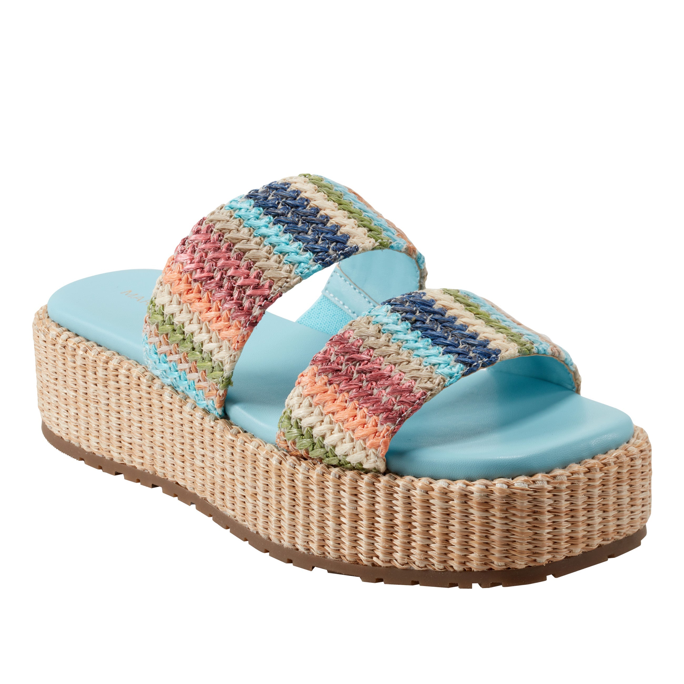 Marc Fisher Pelma Flatform Sandal | Multi Stripe