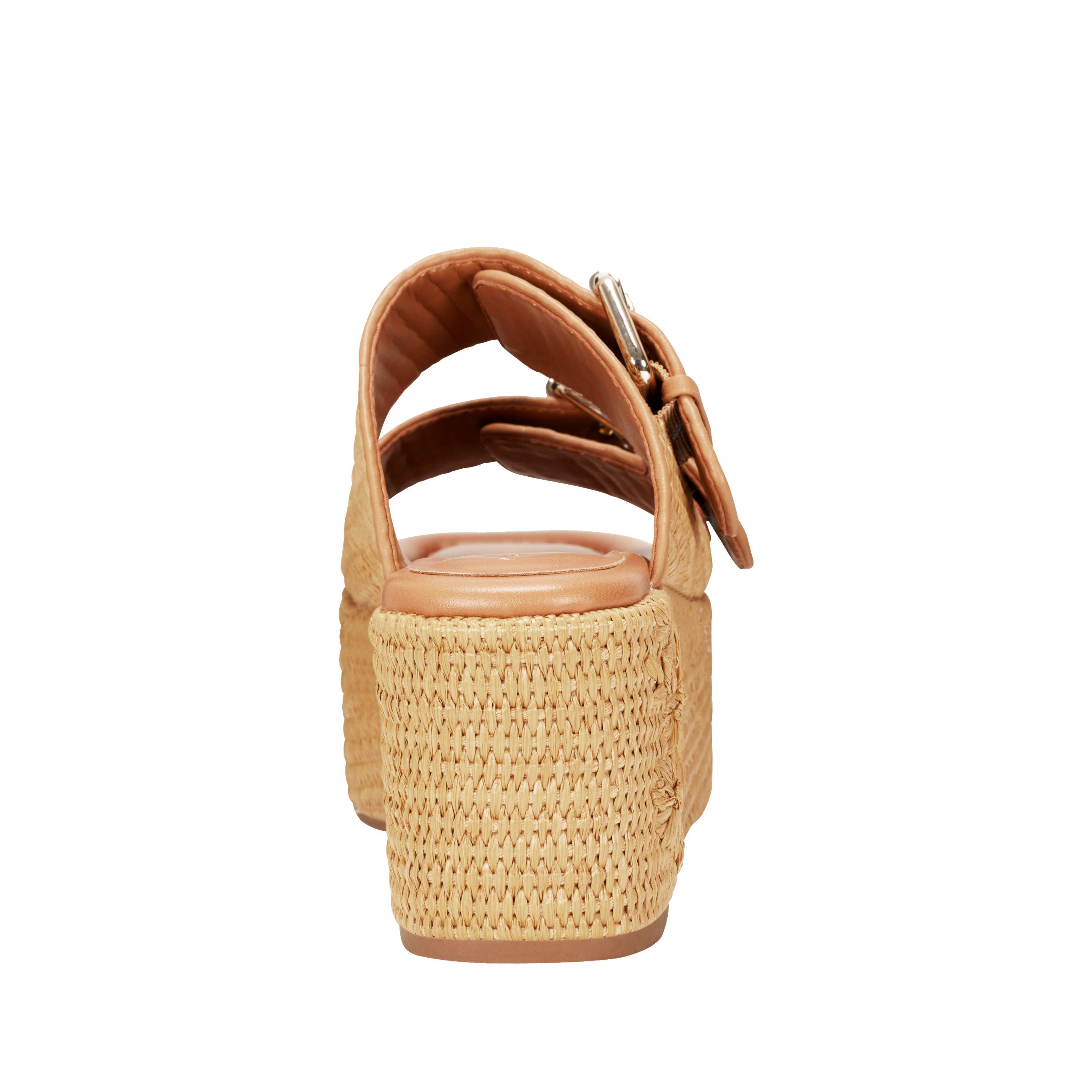Marc Fisher Poppy Platform Slide Sandal | Natural Raffia