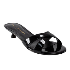 Marc Fisher Tracey Slide Dress Sandal | Black Patent