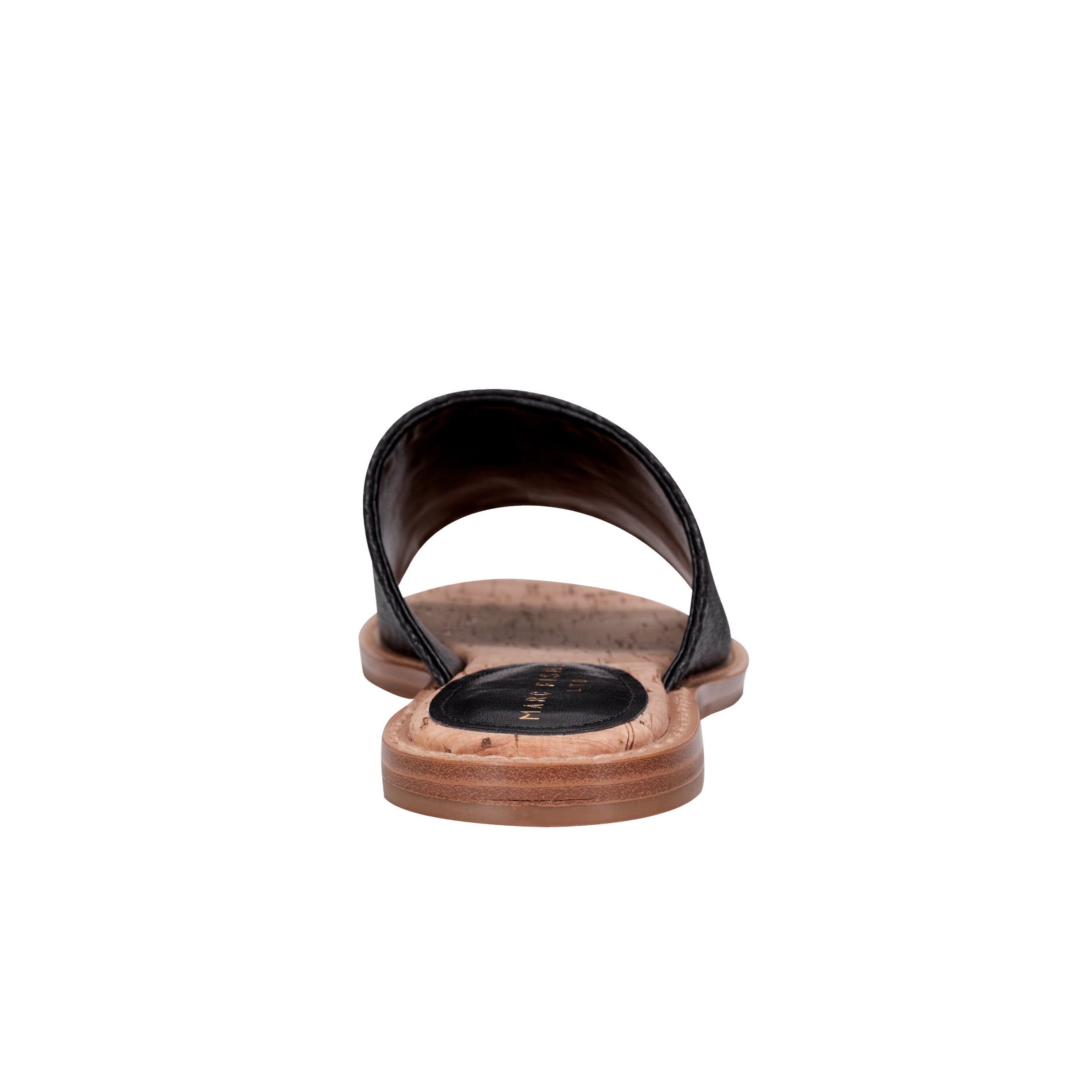 Marc Fisher Grayce Flat Slide Sandal | Black Raffia