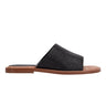 Marc Fisher Grayce Flat Slide Sandal | Black Raffia