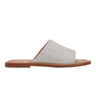 Marc Fisher Grayce Flat Slide Sandal | Light Grey Raffia