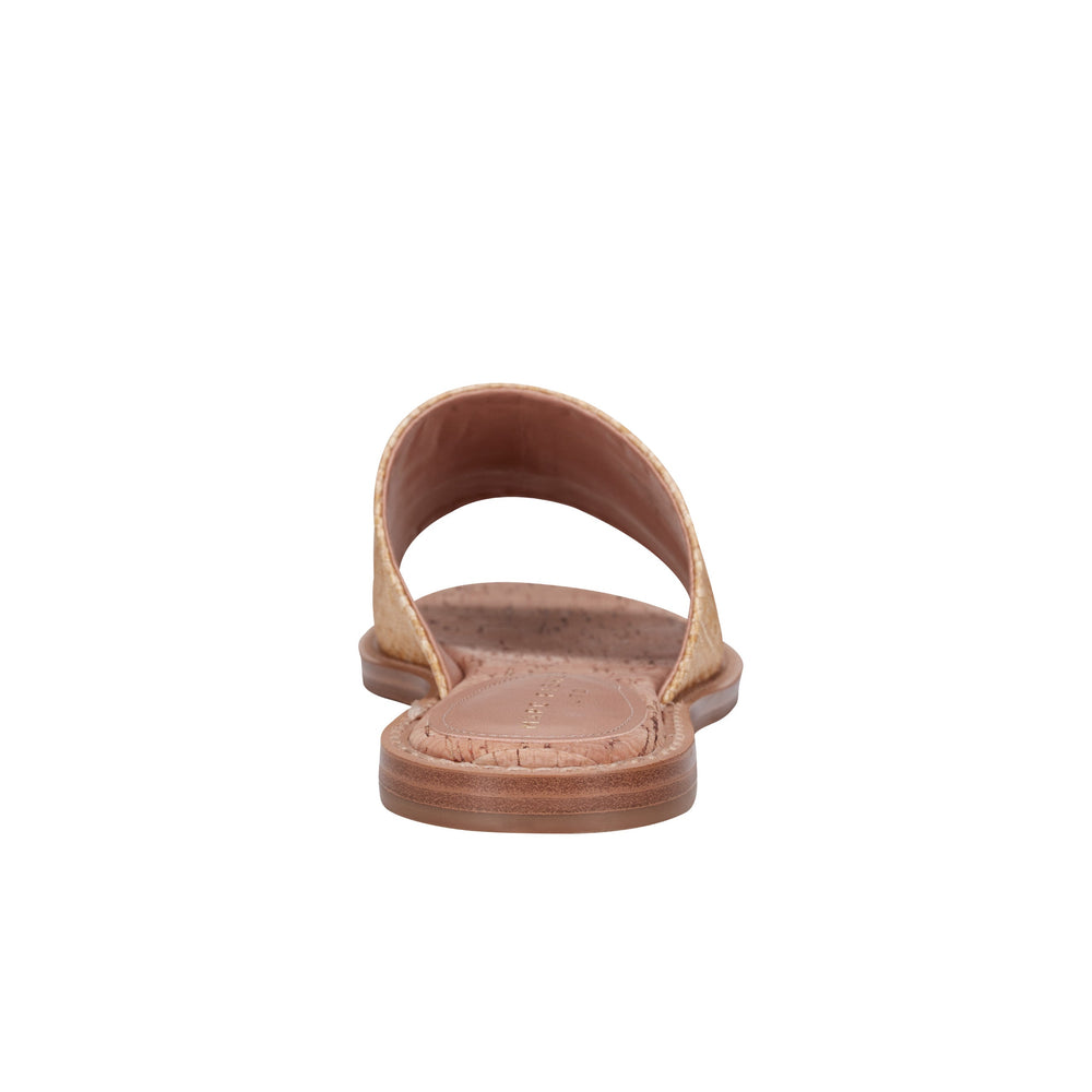 Marc Fisher Grayce Flat Slide Sandal | Natural Raffia