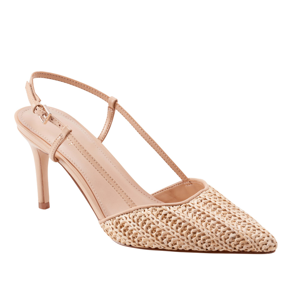 Marc Fisher Flory Slingback Pump | Natural Raffia