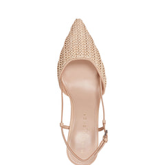 Marc Fisher Flory Slingback Pump | Natural Raffia