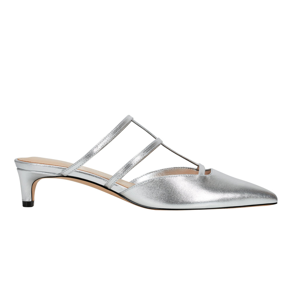 Marc Fisher Kodie Caged Strappy Pump | Silver Leather