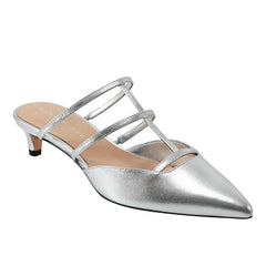 Marc Fisher Kodie Caged Strappy Pump | Silver Leather
