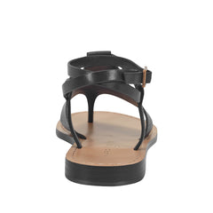 Marc Fisher Lille Thong Flat Sandal | Black Leather