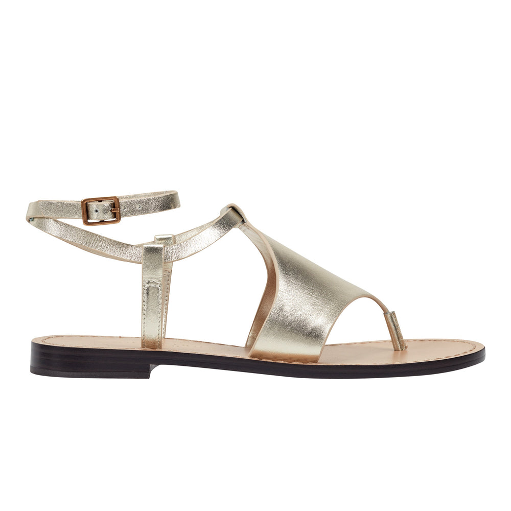 Marc Fisher Lille Thong Flat Sandal | Platino Leather