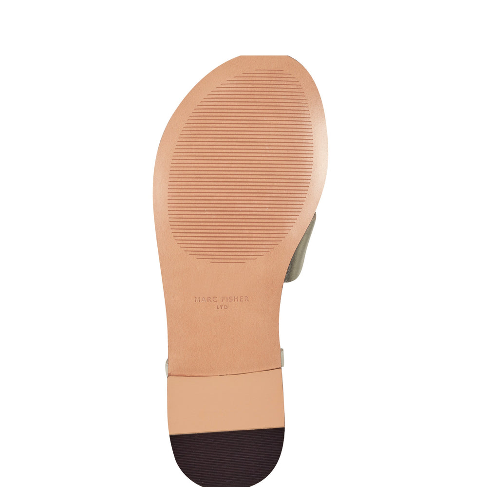 Marc Fisher Lille Thong Flat Sandal | Platino Leather