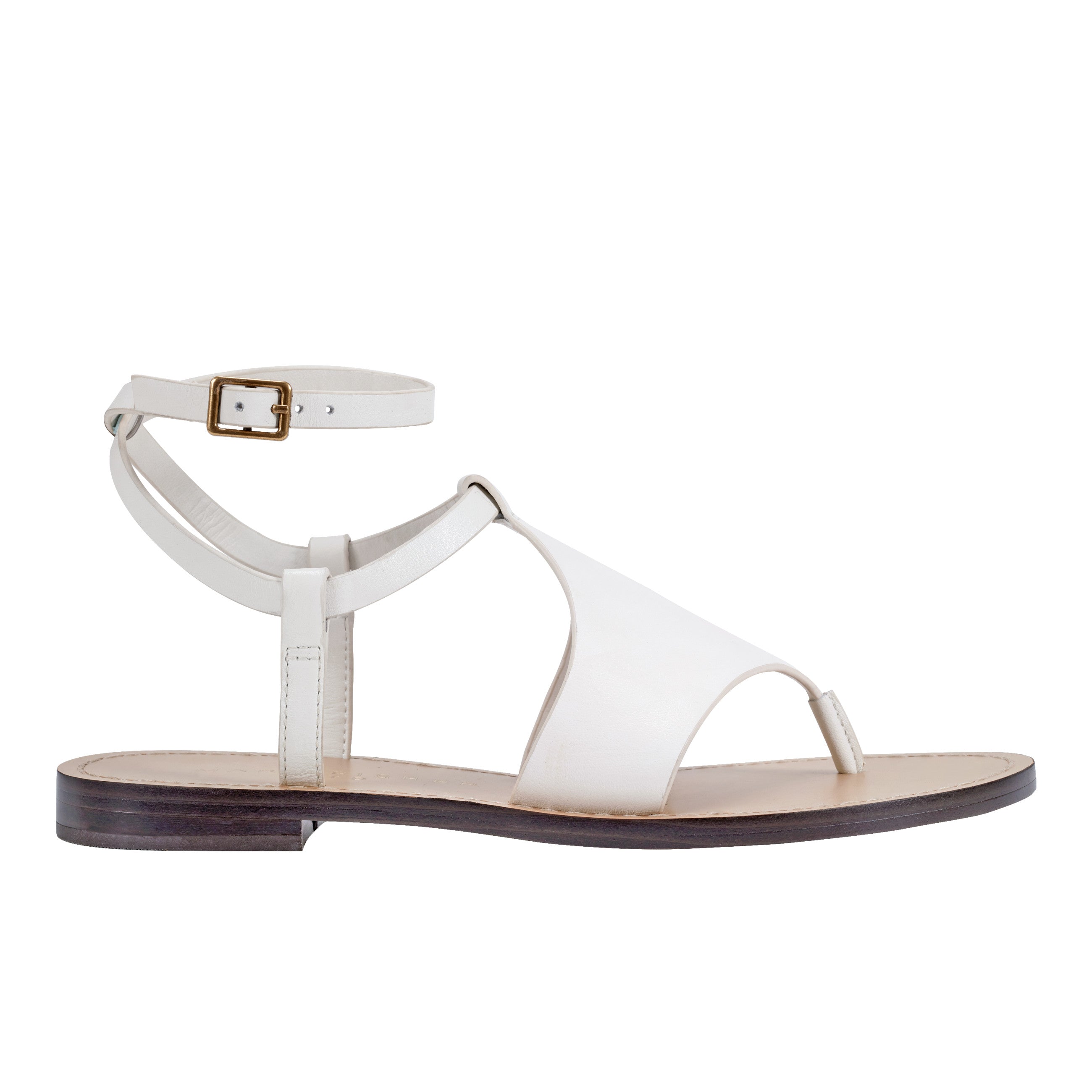 Marc Fisher Lille Thong Flat Sandal | White Leather