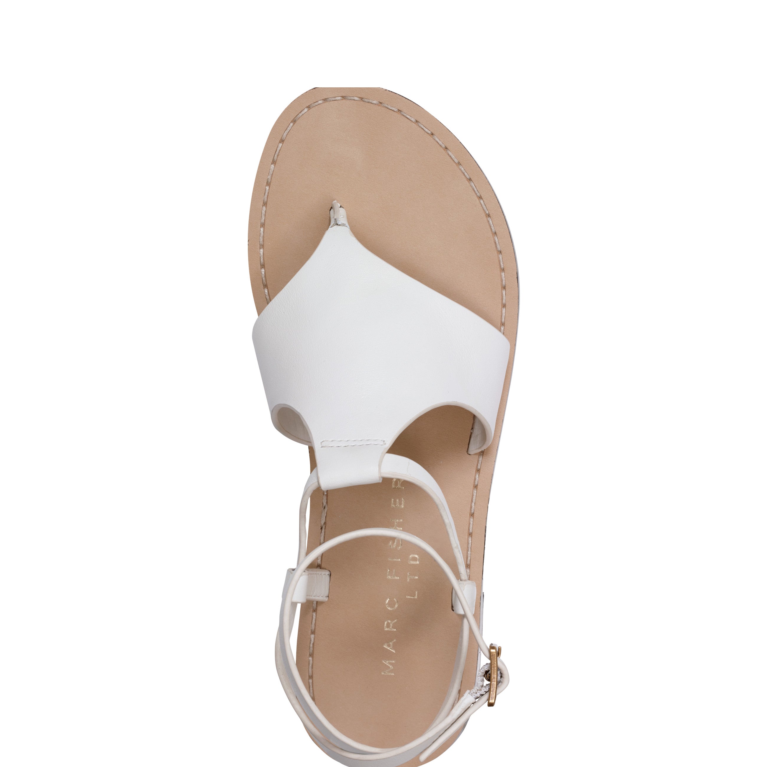 Marc Fisher Lille Thong Flat Sandal | White Leather