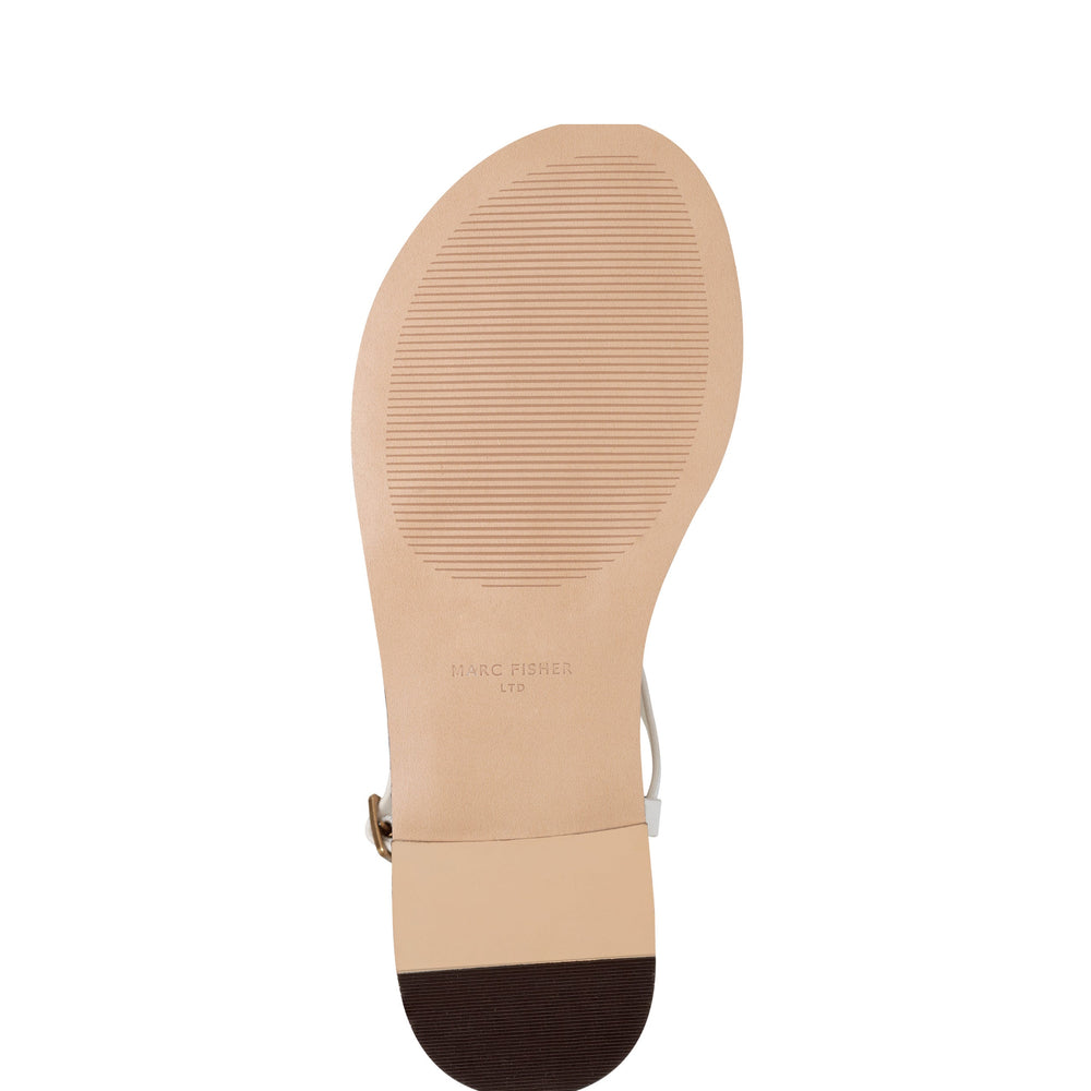Marc Fisher Lille Thong Flat Sandal | White Leather