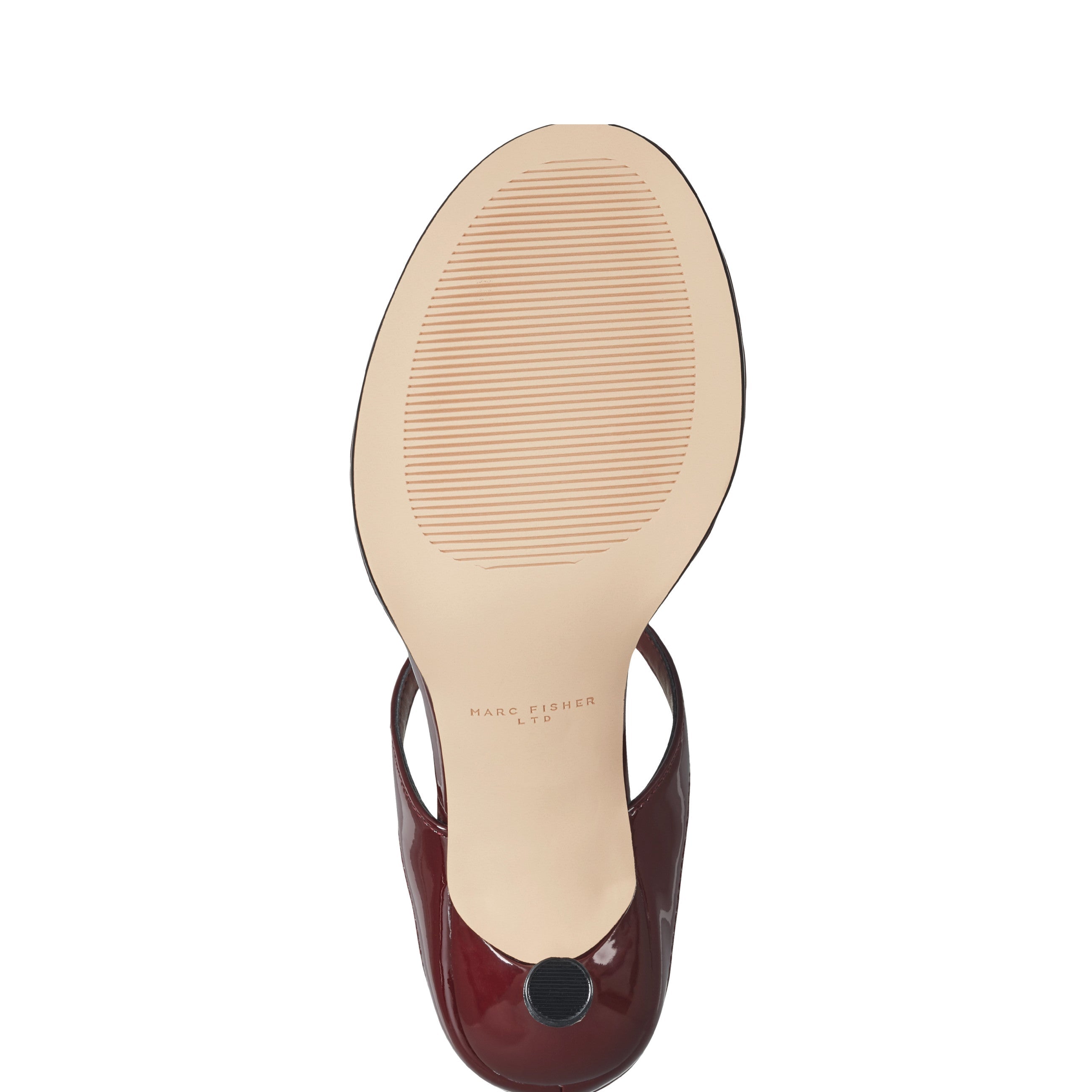 Marc Fisher Alonde Heeled Slide Sandal | Dark Red Patent