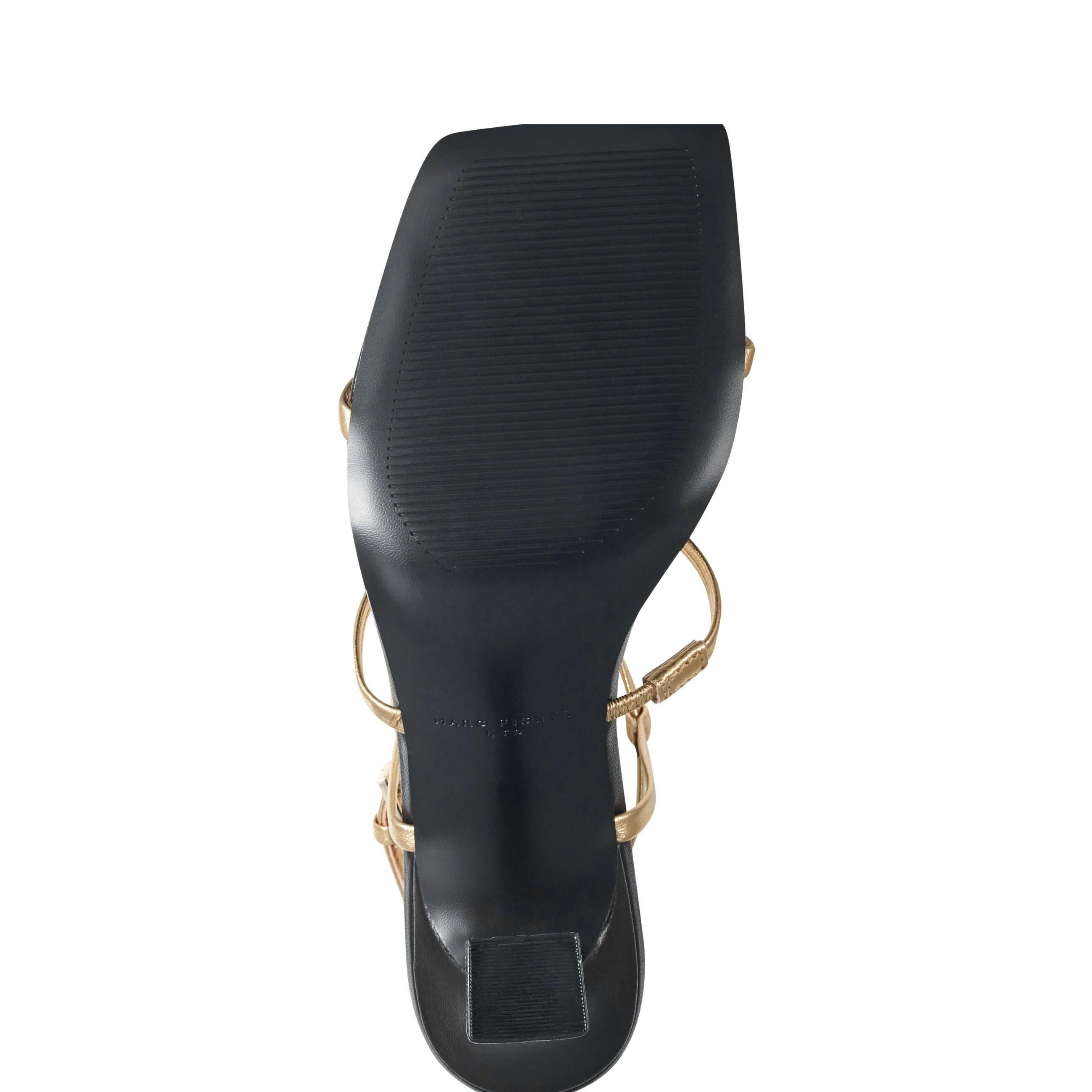 Marc Fisher Dennie Strappy Dress Sandal | Gold/Black Patent