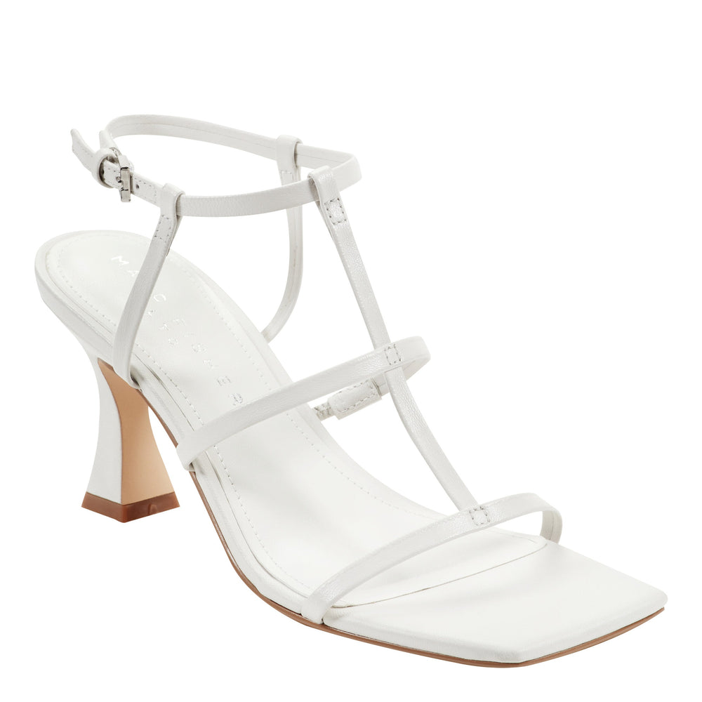 Marc Fisher Dennie Strappy Dress Sandal | White Leather