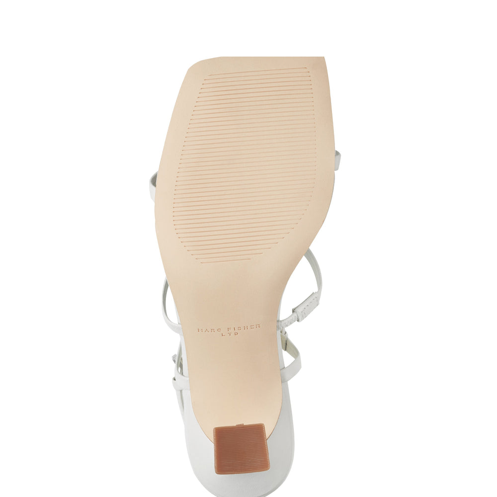Marc Fisher Dennie Strappy Dress Sandal | White Leather