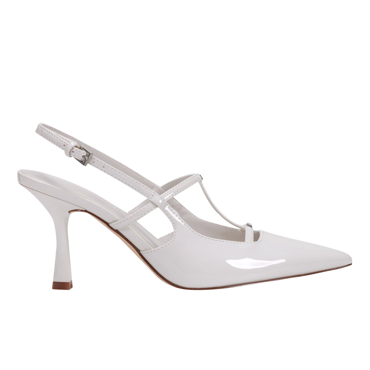 Marc Fisher Remmi Strappy Slingback Pump | White Patent