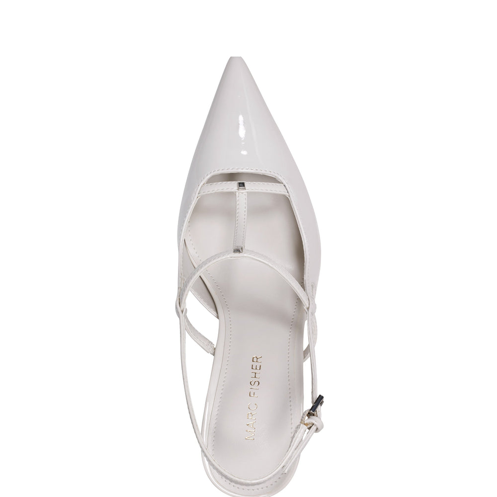 Marc Fisher Remmi Strappy Slingback Pump | White Patent
