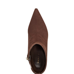 Marc Fisher Elynna Block Heel Bootie | Dark Brown Suede