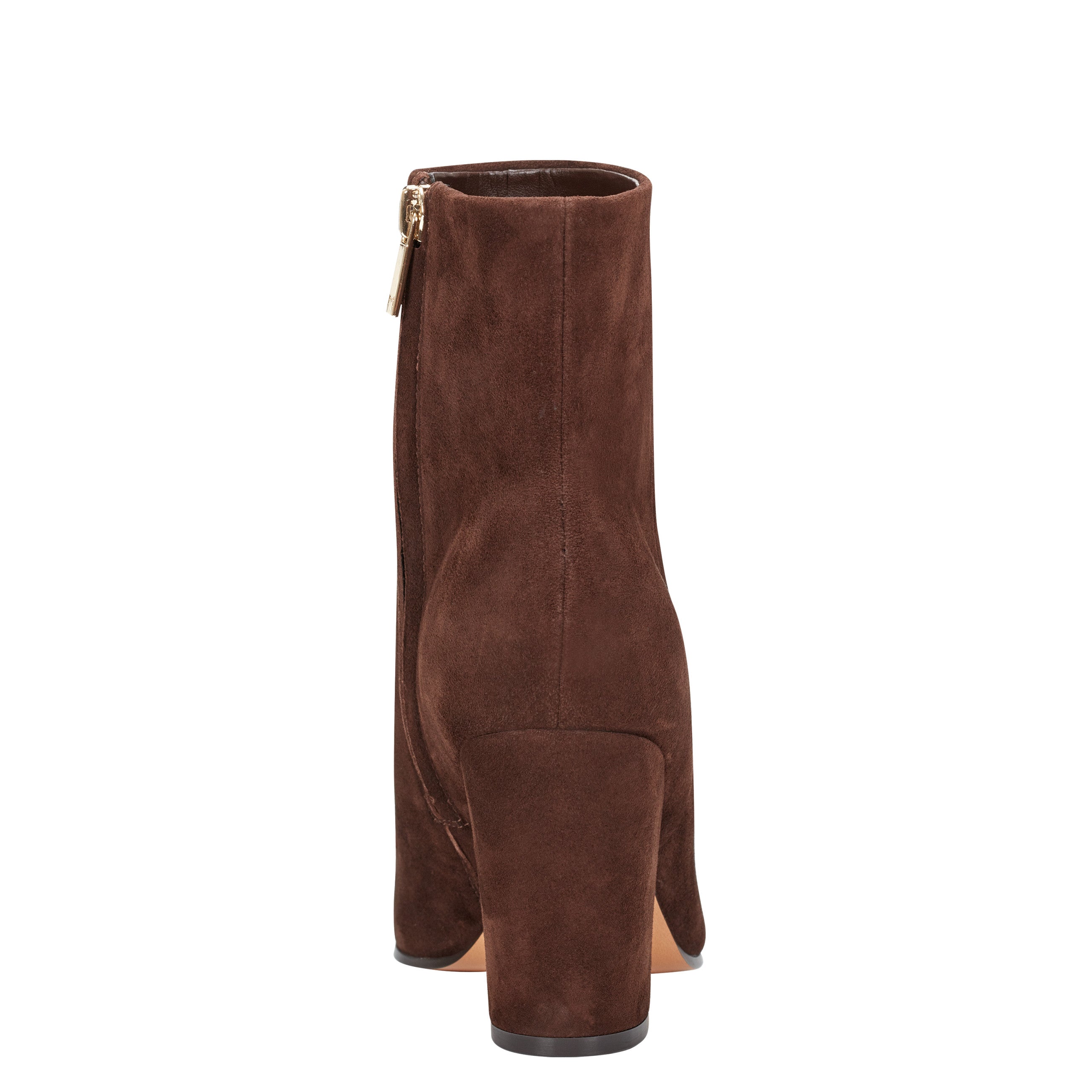 Marc Fisher Elynna Block Heel Bootie | Dark Brown Suede