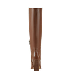 Marc Fisher Lannie Wide Calf Dress Boot | Medium Natural Leather