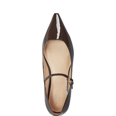 Marc Fisher Trella Mary Jane Flat | Brown Patent Leather